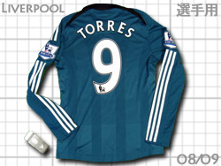 Liverpool 2008-2009 3rd CL Players' Issued #9 Torres@ov[@T[h@Idl@tFihEg[X
