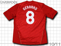 Liverpool adidas 2010/2011 Home #8 GERRARD　リバプール　ホーム　ジェラード　ヨーロッパリーグ　アディダス