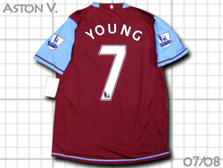 Aston Villa 2007-2008 Home #7 YOUNG@AXgr@O