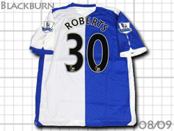 Blackburn 2008-2009 Home@#30 ROBERTS@ubNo[@z[@o[c