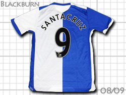 Blackburn 2008-2009 Home@#9 SANTA CRUZ@ubNo[@z[@T^NX