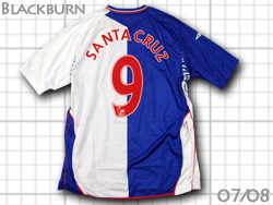Blackburn Rovers 2007-2008 Home #9 SANTA CRUZ@ubNo[E[o[Y@z[@T^NX