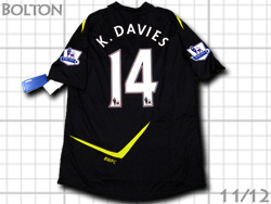 Bolton 2011/2012 Away #14 K.DAVIES reebok@{gE_[Y@AEFC@PrEf[rX@[{bN