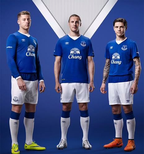 エバートン ユニフォームショップ 15 16 Everton Home Away Umbro O K A