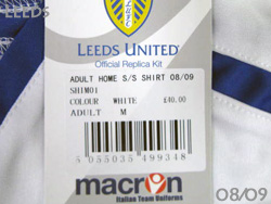 Leeds United 2008-2009 Home@[YEiCebh@z[@}N