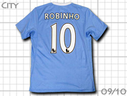 Manchester City 2009-2010 Home #10 ROBINHO@}`FX^[VeB@z[@r[j