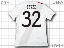 Manchester City 2010-2011 3rd #32 TEVEZ UEFA EL@}`FX^[VeB@T[h exX@[bp[O