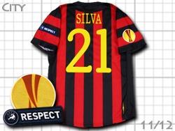 Manchester city 2011/2012 away #21 DAVID SILVA Champions League umbro@}`FX^[VeB@AEFC@_rhEVo@[bp[O@Au