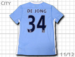 Manchester city 2011/2012 Home #34 DE JONG umbro@}`FX^[VeB@z[@fO@Au