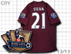 Manchester City 12/13 Away #21 SILVA umbro　マンチェスターシティ　アウェイ　ダビド・シルバ