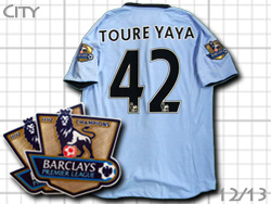 Manchester City 12/13 Home #42 TOURE YAYA umbro@}`FX^[VeB@z[@gD[E