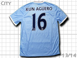 Manchester City 13/14 Home #16 KUN AGUERO NIKE@}`FX^[VeB@z[@NEAOG@iCL@574863