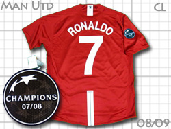 Manchester United 2008-2009 Home #7 RONALDO Champions league　マンチェスター・ユナイテッド　ホーム　チャンピオンズリーグ　ロナウド