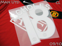 Manchester United 2009-2010 Home CL #18 SCHOLES　マンチェスターユナイテッド　ホーム　スコールズ　チャンピオンズリーグ