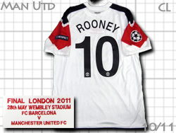 Manchester United 2011 Champions League Final vs Barcelona Away #10 ROONEY@}`FX^[iCebh@CL@AEFC EFCE[j[