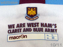 Westham united 2010-2011 Away macron@EFXgnEiCebh@AEFC@}NА