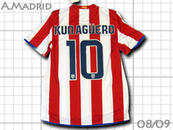 Atletico Madrid 2008-2009 Home #10 KUN AGUERO@Ag`RE}h[h@NEAOG