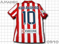 Atletico de Madrid 2009-2010 Home #10 KUN AGUERO　アトレチコ・マドリード　ホーム　セルヒオ・クン・アグエロ
