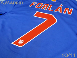 Atletico de Madrid 2010-2011 Away #7 FORLAN　アトレチコ・マドリード　アウェイ　ディエゴ・フォルラン