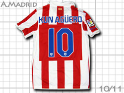 Atletico de Madrid 2010-2011 Home #10 KUN AGUERO　アトレチコ・マドリード　ホーム　クン・アグエロ