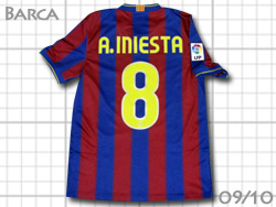 FC Barcelona 2009-2010 Home #8 A. INIESTA　FCバルセロナ イニエスタ