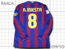 FC Barcelona 2009-2010 Home #8 A. INIESTA　FCバルセロナ イニエスタ