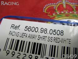 Racing Santander 2008-2009 Away UEFA cup@VET^f[@AEFC@UEFAJbvp