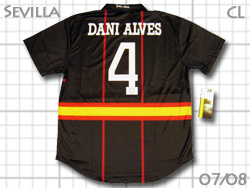 Sevilla FC 2007-2008 CL away #4 DANI ALVES　ダニエウ・アウベス　セビージャ　チャンピオンズリーグ　アウェイ