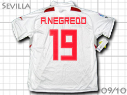 Sevilla FC 2009-2010 Home　#19 A. Negredo　セビージャFC　セビリアFC　ホーム　アルバロ・ネグレド