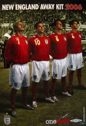 England 06 Away poster