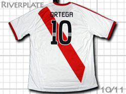 Riverplate 2010-2011 Home #10 ORTEGA adidas@[x@z[@IeK@AfB_X@܂2~i