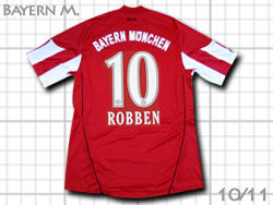 FC Bayern Munchen 2010-2011 Home #10 ROBBEN　バイエルン・ミュンヘン　ホーム　ロッベン