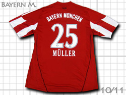 FC Bayern Munchen 2010-2011 Home #25 MULLER　バイエルン・ミュンヘン　ホーム　ミュラー