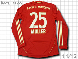 FC Bayern Munchen 2011/2012 Home #25 MULLER　バイエルン・ミュンヘン　ホーム　ミュラー　v13553
