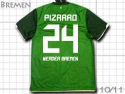 Werder Bremen 2010-2011 Home #24 PIZARRO　ヴェルダー・ブレーメン　ホーム　ピサロ