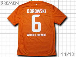 Werder bremen 11/12 Away #6 BOROWSKI　ベルダー・ブレーメン　ボロウスキー　アウェイ