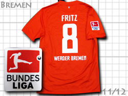 Werder Bremen 2011/2012 Away #8 FRITZ NIKE　ベルダー･ブレーメン　ホーム　ナイキ　419499