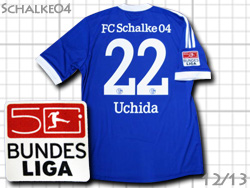 2012-2013@Schalke04 Home #22 UCHIDA Bundespatch@VP04@z[@22@c@ufX[Kpb`