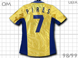 Olympique de Marseille 1998/1999 100-year 3rd #7 PIRES adidas@IsbNE}ZC@100N@T[h@x[EsX@@AfB_X