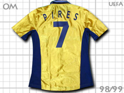 Olympique de Marseille 1998/1999 100-year 3rd #7 PIRES adidas@IsbNE}ZC@100N@T[h@x[EsX@@AfB_X