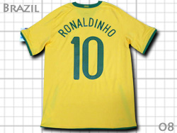 Brazil 2008 Home #10 RONALDINHO Nike@uW\@z[@iEW[j