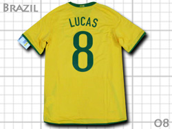 Brazil 2008 Home #8 LUCAS Nike@uW\@z[@[JX