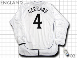 England 2001-2003 Home #4 GERRARD　イングランド代表　ホーム　ジェラード