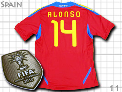 Spain 2010/2011 Home adidas #14 ALONSO @XyC\@[hJbv`sI@z[@VrEA\@V14921