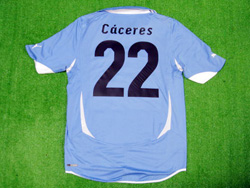 Uruguay 2010 Home #22 CACERES ウルグアイ代表 ホーム マルティン・カセレス ユベントス&バルサ所属