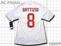 AC Milan 2008-2009 Away　ACミラン　アウェイ　#8　GATTUSO　ガットゥーゾ
