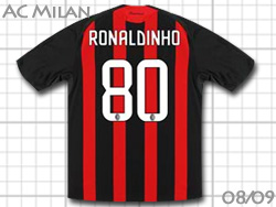 ACミラン 2008-2009 ユニフォームショップ AC Milan ロナウジーニョ ...