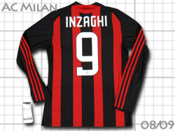 AC Milan 2008-2009 Home #9 INZAGHI　ACミラン　ホーム　インザーギ