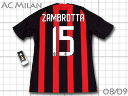 AC Milan 2008-2009 Home　ACミラン　ホーム　#15　ZAMBROTTA　ザンブロッタ