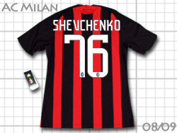 AC Milan 2008-2009 Home　ACミラン　ホーム　#76 SHEVCHENKO シェフチェンコ